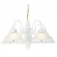 Design House 506204 Millbridge Textured White Chandeliers With Frosted Swirl Glass