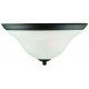 Design House 514976 Drake Oil Rubbed Bronze Ceiling Mounts With Alabaster Glass