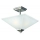 Design House 514802 Torino Satin Nickel Ceiling Mounts with Snow Glass