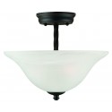 Design House 514935 Drake Oil Rubbed Bronze Ceiling Mounts with Alabaster Glass