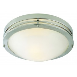 Design House 503284 Satin Nickel Ceiling Mount With Alabaster Glass