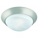 Design House 503201 Satin Nickel Twist-Off Dome Ceiling Mount with Alabaster Glass