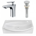 American Imaginations AI-26464 16.5-in. W Wall Mount White Vessel Set For 1 Hole Right Faucet - Faucet Included