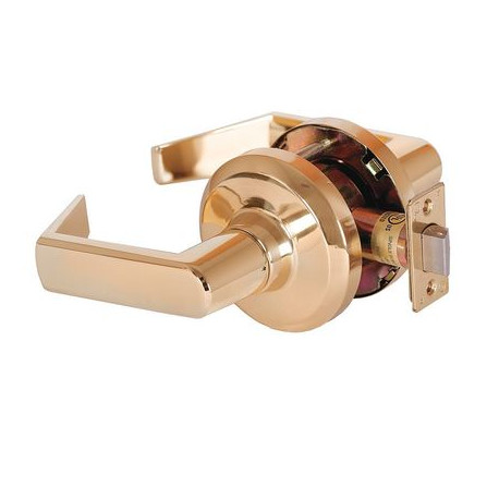 Stanley QCL 100 Series Grade 1 Extra Heavy Duty Cylindrical Sierra Lever, Polished Brass