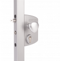 Locinox LEKQU4 Surface Mounted Electric Gate Lock w/ Fail Open, 3006R - Alum Round Knob, VSZ - Keyed to Differ