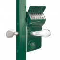 Locinox LLKZV2 Leonardo, Mechanical Code Lock For Sliding Gates, 3006C - Alum Handle Pair, VSZ - Keyed to Differ