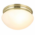 Design House Avon 2-Light Flush Ceiling Light, Polished Brass Finish