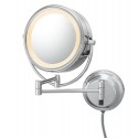 Kimball & 925135 - Brushed Brass Young Double Sided LED Lighted Mirror - 6 ft. Power Cord
