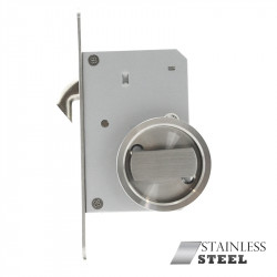 Jako CMY080 Mortise Lock F / Sliding Stainless Steel Round Pocket Door Lock