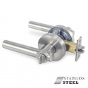  214BK-SN Montecarlo Premium Stainless Steel Keyed Door Lever