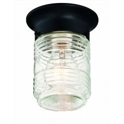 Design House 587238 Jelly Jar 1-Light Indoor / Outdoor Flush Mount Ceiling Light