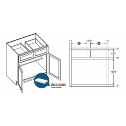 KCD Brooklyn Double Door Standard Base Cabinet