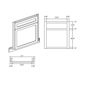KCD Brooklyn Corner Sink Front for 42" Space