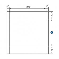 KCD Brooklyn Oven Cabinet Overlay Panel 33" W x 53" H x 0.75" D