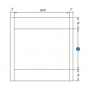 KCD Brooklyn Oven Cabinet Overlay Panel 33" W x 53" H x 0.75" D