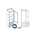 KCD Shaker Wall Tower w/ 3 Drawers