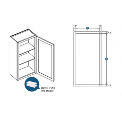 KCD Taylor Single Door Wall Cabinet