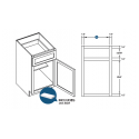 KCD Taylor Single Door Standard Base Cabinet