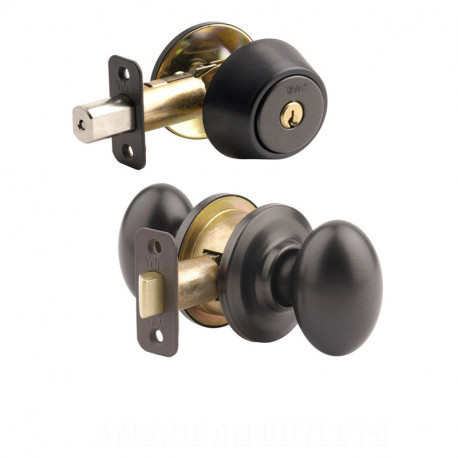 Yale YH Collection Dartmouth Knob Combo Set w/Entry Knob and Single/Double Cylinder Select Deadbolt