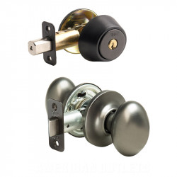 Yale NT-T New Traditions Terra Entry Knob w/ Single Cylinder Deadbolt Combo Set