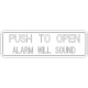 Detex 101802 101802-5 Peel & Stick Door Sign "Push To Open - Alarm Will Sound"
