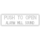 Detex 101802 101802-4 Peel & Stick Door Sign "Push To Open - Alarm Will Sound"