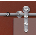  USU94-1800EP Flatec IV Series Barn Door Hardware Set for Glass Doors
