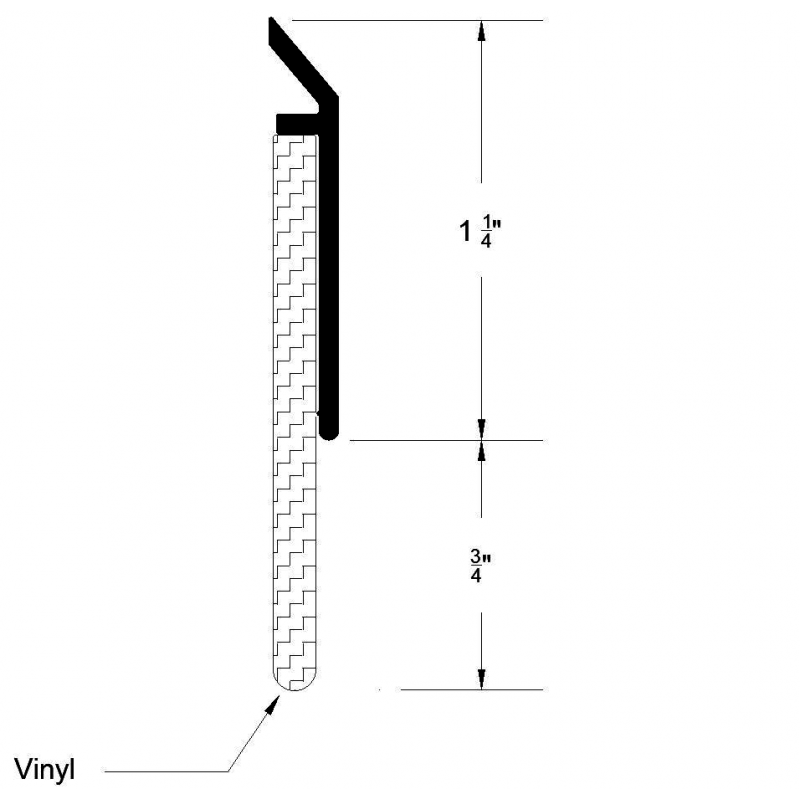 Reese 377 Door Bottoms, Door Sweep, 1/8