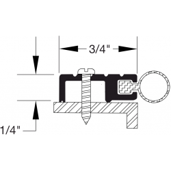 Reese 888 Weatherstrips, Perimeter Seals, 7/8" x 1/4"