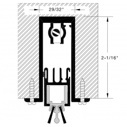 Reese 943 Door Bottoms, Automatic Door Bottom, 29/32" x 2-1/16"