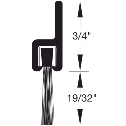 Reese 964 Weatherstrips, Perimeter Seals, 3/8" x 1-11/32"