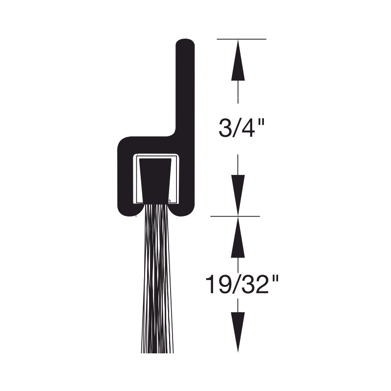 Reese 964 Weatherstrips, Perimeter Seals, 3/8