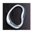  Amoeba - Satin Brushed Bronze - glass - back to back Small Door Handle (275 x 200mm)