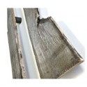  Plank - Semi Aged Brass - glass - back to back (1180 x 115mm) Large Door Handle