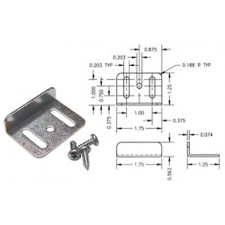 Olympus 12-2 Heavy Duty Angle Strike w/ Small Pin for 7/8" Barrel Diameter Locks