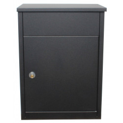 QualArc ALX-500-BK Allux Mailbox (Wall Mount Mail / Parcel Box) in Black Color