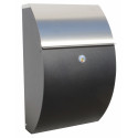 QualArc ALX-7000-BS Allux Mailbox in Black / Stainless Color