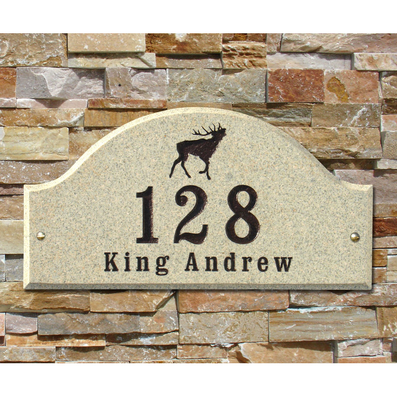 QualArc RID-LOGO Ridgecrest Arch Solid Granite Pet Memorial & Wildlife  Plaque