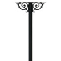  HPWS3-US-700-E1 Hanford Triple Post System with Scroll Support and Mailbox Option in Black