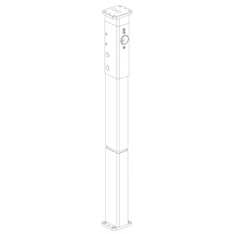 Von Duprin 5654 Removable Aluminum Mullion, Prepped for Two 299 Strikes