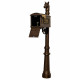 QualArc LMC Lewiston Equine Mailbox, Post, 3 Cast Plates and Locking Insert Option