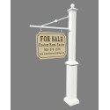  WESRE-NBS7-WHT Westhaven Real Estate Sign System and Base / Finial Options