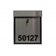 QualArc WF-P010 Winfield Woodlake Locking Mailbox, Black Stainless Steel