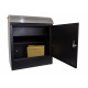 QualArc WF-PB018 Winfield Selma Locking Mail & Parcel Box, Black with Stainless Steel