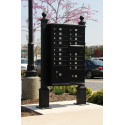 WDPST-S4-CBU-BLK Westhaven Decorative CBU Square Posts with Square Base