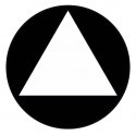 Cal Royal BLAGH-U3 All Gender Restroom Contrasting Triangle on 12" Circle