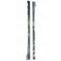  Large Plank - Bright Polished Aluminum - glass - back to back (2000mm) Large Door Handle