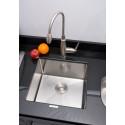 American Imaginations AI-27412/ AI-27413 18-in. W CSA Approved Chrome Kitchen Sink With Stainless Steel Finish And 18 Gauge