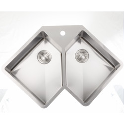 American Imaginations AI-27447/ AI-27448 36.375-in. W CSA Approved Chrome Kitchen Sink With Stainless Steel Finish And 16 Gauge