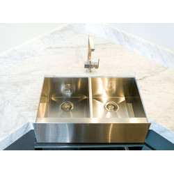 American Imaginations AI-27465/ AI-27466 32-in. W CSA Approved Chrome Kitchen Sink With Stainless Steel Finish And 16 Gauge